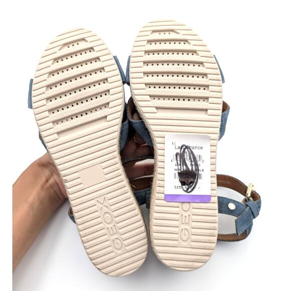 Geox D Ischia Corda C Women's Wedge Sandals Open Toe Avio Size US6.5 EU36.5 - Picture 8 of 11